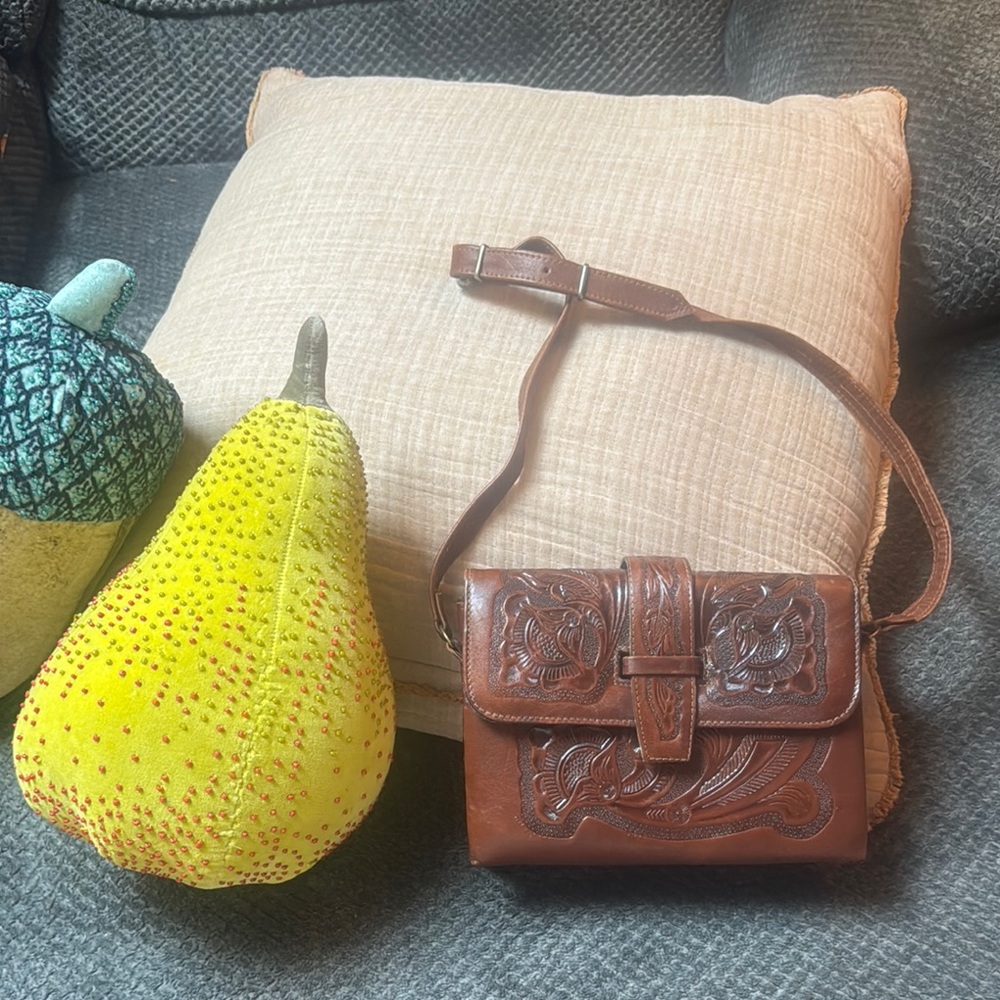 NOBULL Brown Leather Crossbody Bag